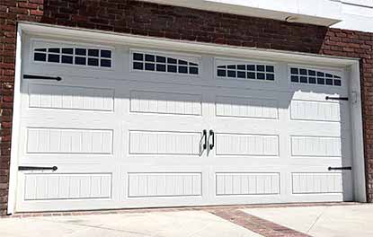 New garage door and opener installation